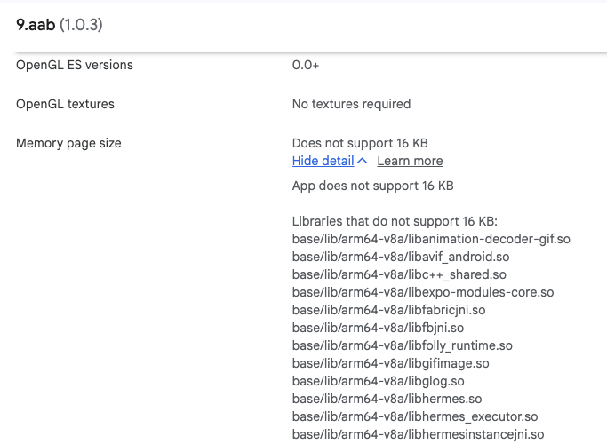 Solving Play Store Requirement: 16KB Memory Page Size in Expo